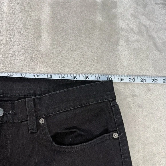 Levi's 502 Taper Fit Stretch Jeans Men's Sz 36x30 Black - Picture 8 of 11